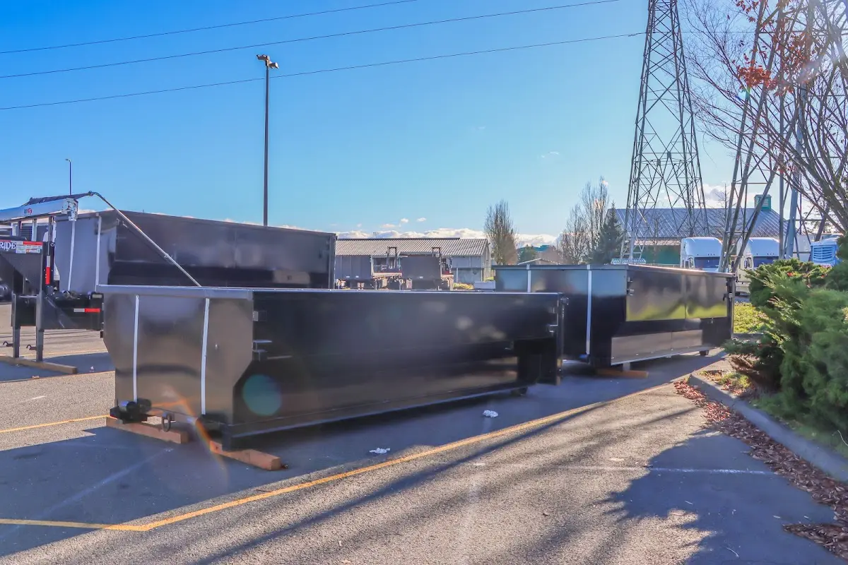 Roll-off dumpster ready for waste disposal at job site for Estate Cleanout Dumpster Rental in Mayfield